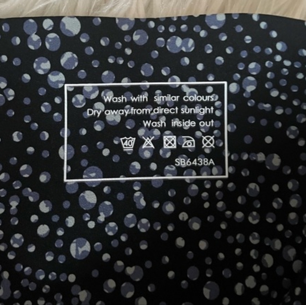 SWEATY BETTY Full Length High Waist Blk & Blue & White 'Celestial Dots' Power XL - Picture 8 of 11